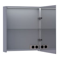 Brauer Impress Deluxe spiegelkast 60x70cm indirecte LED verlichting binnen/onder - mat grijs - rechtsdraaiend