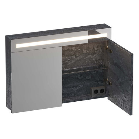 Brauer Promise spiegelkast 100x70cm LED verlichting boven - Damascus