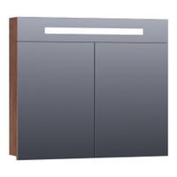 Brauer Promise spiegelkast 80x70cm LED verlichting boven - Forest Cacao