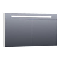 Brauer Promise Deluxe spiegelkast 60x70cm LED verlichting boven - mat wit - linksdraaiend