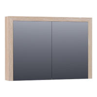Brauer Rise spiegelkast 100x70cm massief eiken - eiken wit
