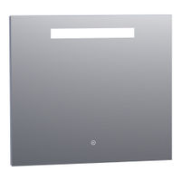 Brauer Garnet spiegel 80x70cm - LED verlichting boven