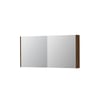 Ink SPK1 spiegelkast 2 deuren - 140x60cm - warm walnoot