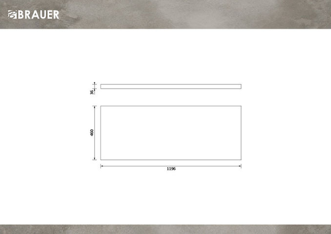 Brauer Ocean Medium topblad 120x46cm MFC - Forest Cacao (36 mm)