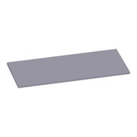 Brauer Ocean Slim topblad 100x46cm MDF - Mat Grijs (18 mm)