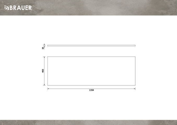 Brauer Ocean Slim topblad 140 Timber Grey
