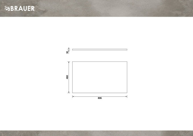 Brauer Ocean Slim topblad 80 Timber Greige