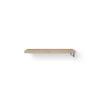 Looox Wooden Base Shelf Solo wastafelblad 120x46cm - RVS handdoekhouder rechts - old grey