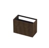Ink onderkast 90x45cm - push to open - 2 lades - verticaal gefreesd - fineer chocolate