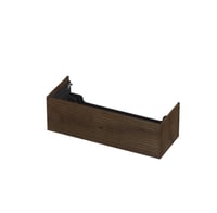 Ink onderkast 120x45cm - push to open - 1 lade - horizontaal gefreesd - fineer chocolate