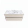 Mondiaz Vica Dlux badmeubel 100cm Linen - Cloud wastafel Glace midden - met 1 kraangat