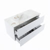 Mondiaz Vica Dlux badmeubel 100cm Talc - Cloud wastafel Frappe links - met 1 kraangat