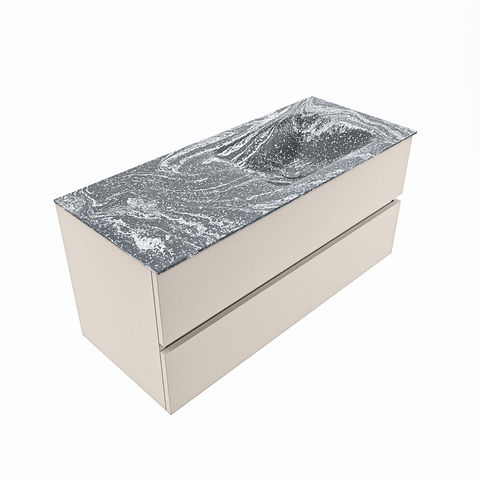 Mondiaz Vica Dlux badmeubel 110cm Linen - Cloud wastafel Lava rechts - met 1 kraangat