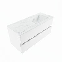 Mondiaz Vica Dlux badmeubel 110cm Talc - Cloud wastafel Opalo rechts - met 1 kraangat