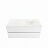 Mondiaz Vica Dlux badmeubel 110cm Talc - Cloud wastafel Ostra rechts - met 1 kraangat