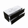 Mondiaz Vica Dlux badmeubel 110cm Urban - Cloud wastafel Glace links - zonder kraangat