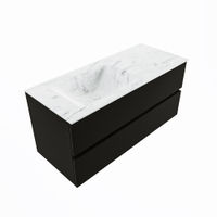 Mondiaz Vica Dlux badmeubel 110cm Urban - Cloud wastafel Opalo links - zonder kraangat