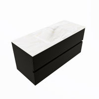 Mondiaz Vica Dlux badmeubel 110cm Urban - Cloud wastafel Ostra midden - zonder kraangat