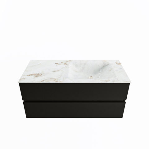 Mondiaz Vica Dlux badmeubel 110cm Urban - Cloud wastafel Frappe rechts - met 1 kraangat