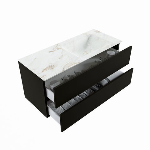 Mondiaz Vica Dlux badmeubel 110cm Urban - Cloud wastafel Frappe rechts - met 1 kraangat