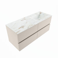 Mondiaz Vica Dlux badmeubel 120cm Linen - Cloud wastafel Frappe rechts - met 1 kraangat