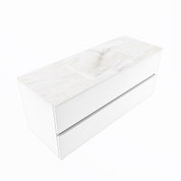 Mondiaz Vica Dlux badmeubel 120cm Talc - Cloud wastafel Ostra midden - zonder kraangat