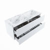 Mondiaz Vica Dlux badmeubel 120cm Talc - Cloud wastafel Glace dubbel - zonder kraangat