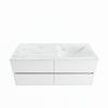 Mondiaz Vica Dlux badmeubel 120cm Talc - Cloud wastafel Opalo rechts - met 1 kraangat
