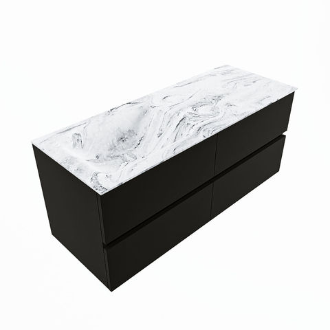 Mondiaz Vica Dlux badmeubel 120cm Urban - Cloud wastafel Glace links - met 1 kraangat