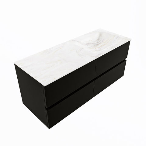 Mondiaz Vica Dlux badmeubel 120cm Urban - Cloud wastafel Ostra rechts - zonder kraangat