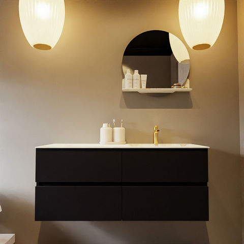 Mondiaz Vica Dlux badmeubel 120cm Urban - Cloud wastafel Frappe rechts - met 1 kraangat