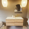 Mondiaz Vica Dlux badmeubel 120cm Washed Oak - Cloud wastafel Frappe rechts - zonder kraangat