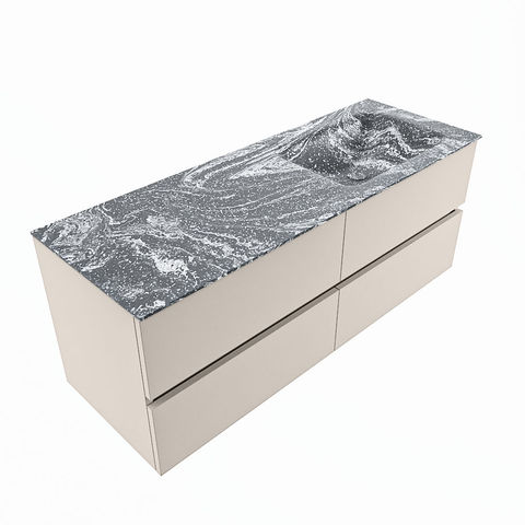Mondiaz Vica Dlux badmeubel 130cm Linen - Cloud wastafel Lava rechts - met 1 kraangat