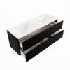 Mondiaz Vica Dlux badmeubel 130cm Urban - Cloud wastafel Ostra dubbel - met 2 kraangaten