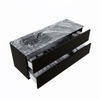Mondiaz Vica Dlux badmeubel 130cm Urban - Cloud wastafel Lava links - met 1 kraangat