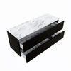 Mondiaz Vica Dlux badmeubel 130cm Urban - Cloud wastafel Glace midden - zonder kraangat