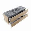 Mondiaz Vica Dlux badmeubel 130cm Washed Oak - Cloud wastafel Lava midden - zonder kraangat