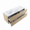 Mondiaz Vica Dlux badmeubel 130cm Washed Oak - Cloud wastafel Glace links - met 1 kraangat