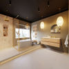 Mondiaz Vica Dlux badmeubel 130cm Washed Oak - Cloud wastafel Ostra rechts - met 1 kraangat