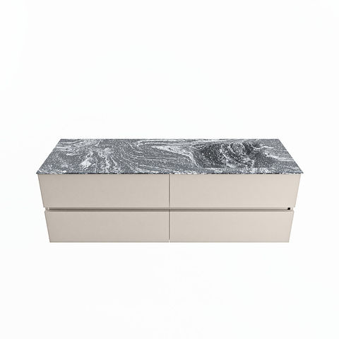 Mondiaz Vica Dlux badmeubel 150cm Linen - Cloud wastafel Lava rechts - met 1 kraangat