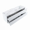 Mondiaz Vica Dlux badmeubel 150cm Talc - Cloud wastafel Glace rechts - zonder kraangat