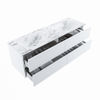 Mondiaz Vica Dlux badmeubel 150cm Talc - Cloud wastafel Glace dubbel - zonder kraangat