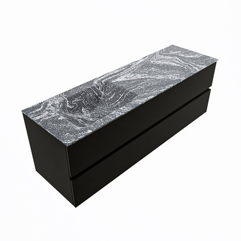 Mondiaz Vica Dlux badmeubel 150cm Urban - Cloud wastafel Lava links - zonder kraangat
