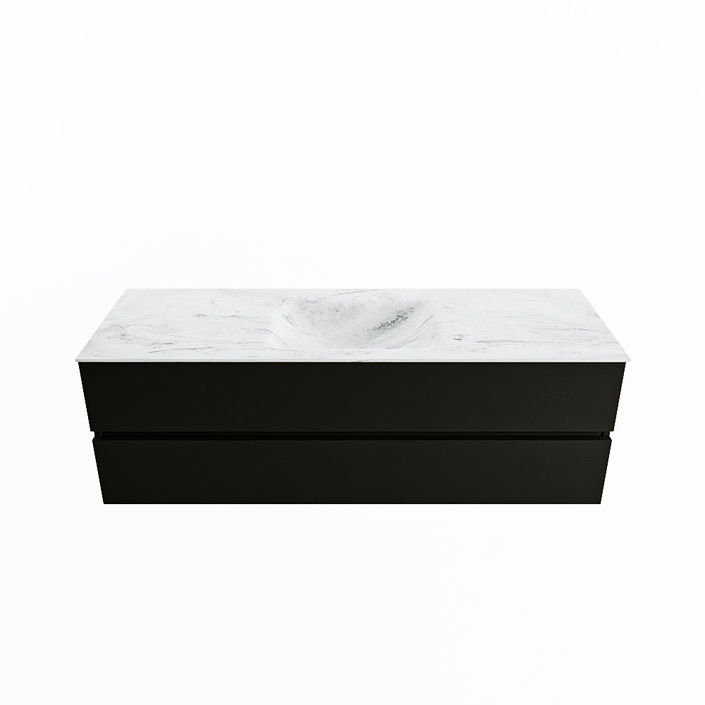 Mondiaz Vica Dlux badmeubel 150cm Urban - Cloud wastafel Opalo midden - met 1 kraangat