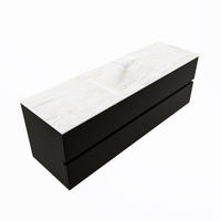 Mondiaz Vica Dlux badmeubel 150cm Urban - Cloud wastafel Ostra midden - met 1 kraangat