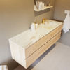 Mondiaz Vica Dlux badmeubel 150cm Washed Oak - Cloud wastafel Frappe rechts - met 1 kraangat