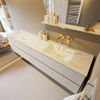 Mondiaz Vica Dlux badmeubel 200cm Linen - Cloud wastafel Frappe rechts - zonder kraangat