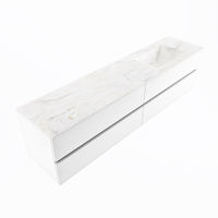 Mondiaz Vica Dlux badmeubel 200cm Talc - Cloud wastafel Ostra rechts - zonder kraangat