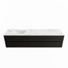 Mondiaz Vica Dlux badmeubel 200cm Urban - Cloud wastafel Frappe links - zonder kraangat