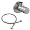 Brauer Stripe hoekstopkraan compleet met slang - geborsteld RVS PVD